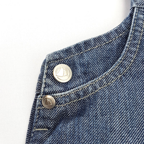 PETIT BATEAU Jeans Latzhose Kleid - 12 Monate (74cm)