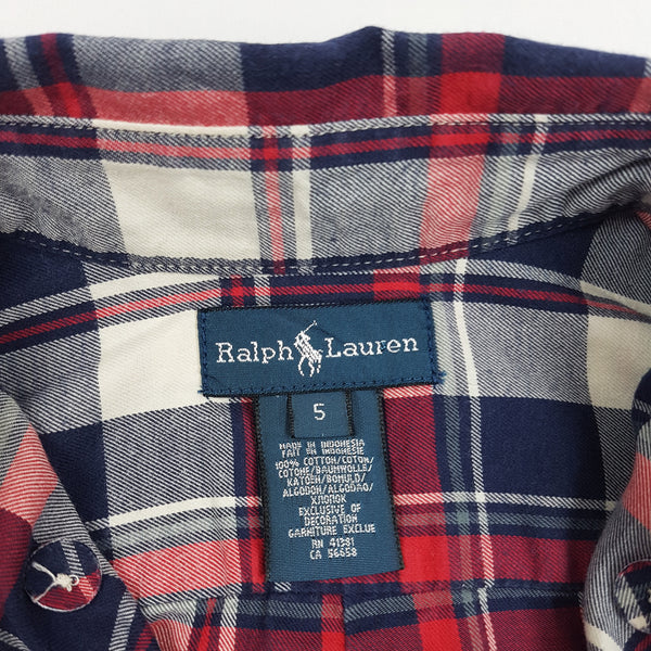 RALPH LAUREN Plaid popeline shirt - 4/5 years (109-116cm)